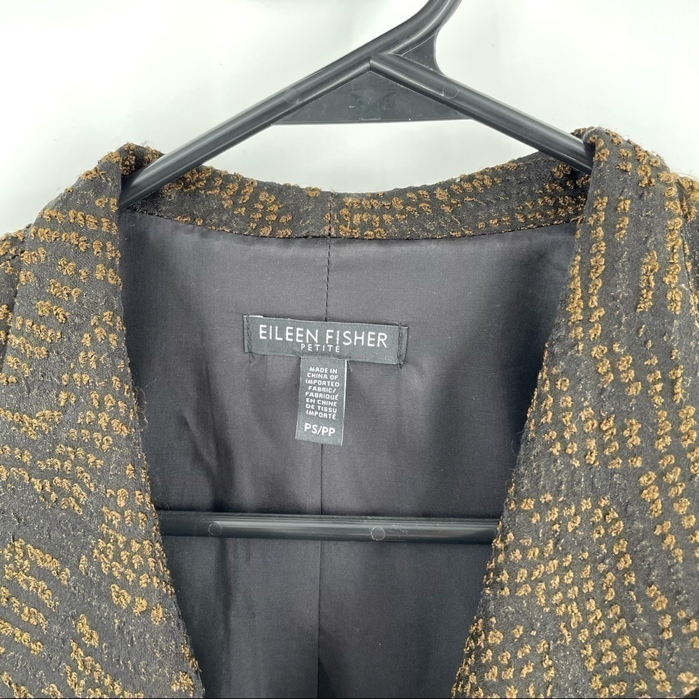 Eileen Fisher Silk Blend Jacquard Wave Jacket - Picture 5 of 8